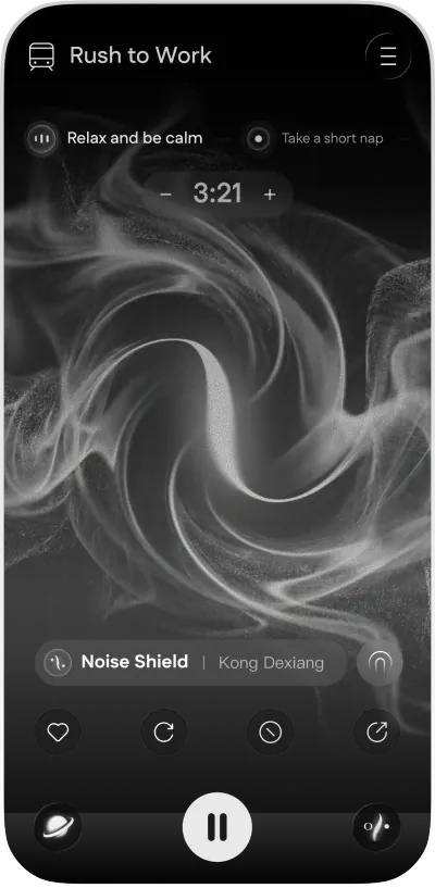 Unrush infinite-flow playback visualization